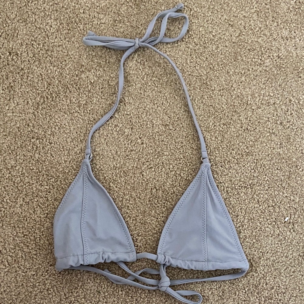Classic Gray Triangle Bikini Top